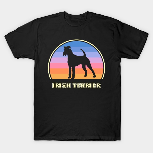 Irish Terrier Vintage Sunset Dog T-Shirt by millersye